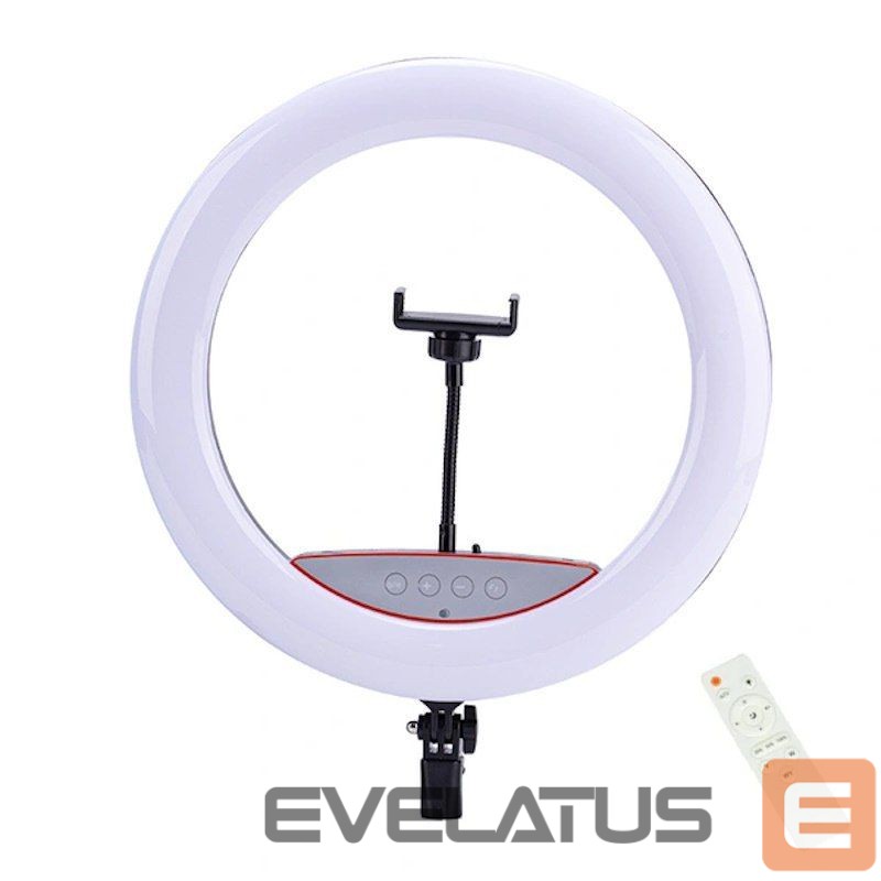 Selfie nūja Elight SR14 36cm LED Light Ring with Smartphone holder + 220V Adapter + BT remote Black