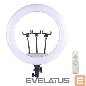 Selfie nūja Elight  SR18 45cm LED Light Ring with 3x Smartphone holder + 220V Adapter + BT remote Black