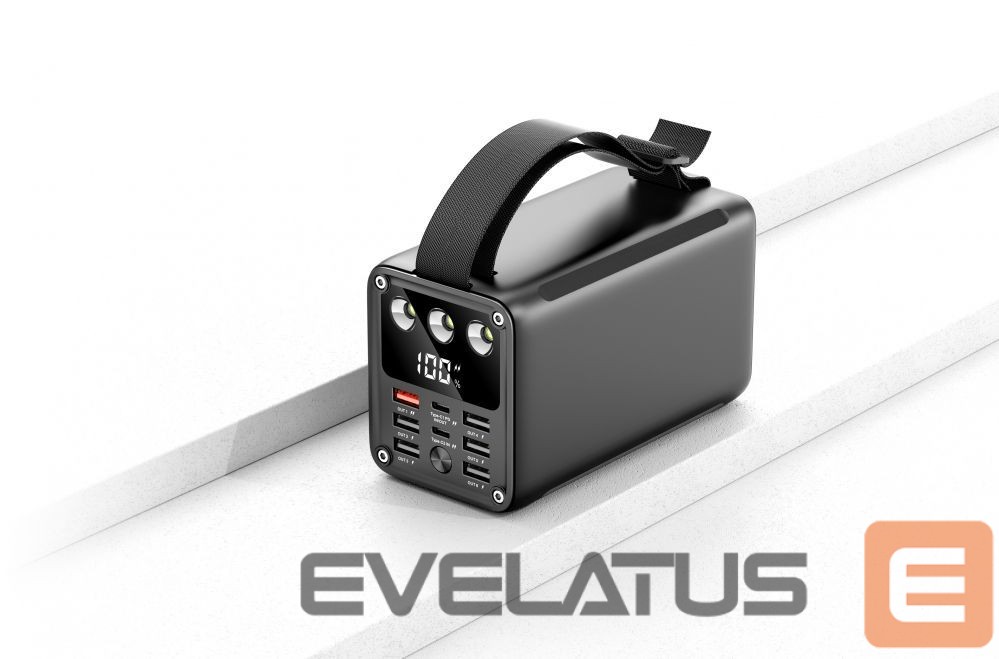 Ārējais akumulators Evelatus Outdoor Power Bank 22.5W 60000 mAh / 7 outputs 2 inputs Black