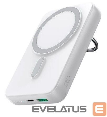 Ārējais akumulators Joyroom power bank 10000mAh Joyroom JR-W050 20W MagSafe with ring and stand White