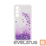 Aizmugurējais vāciņš iLike Samsung Galaxy A15 Silicone Case Water Glitter Purple