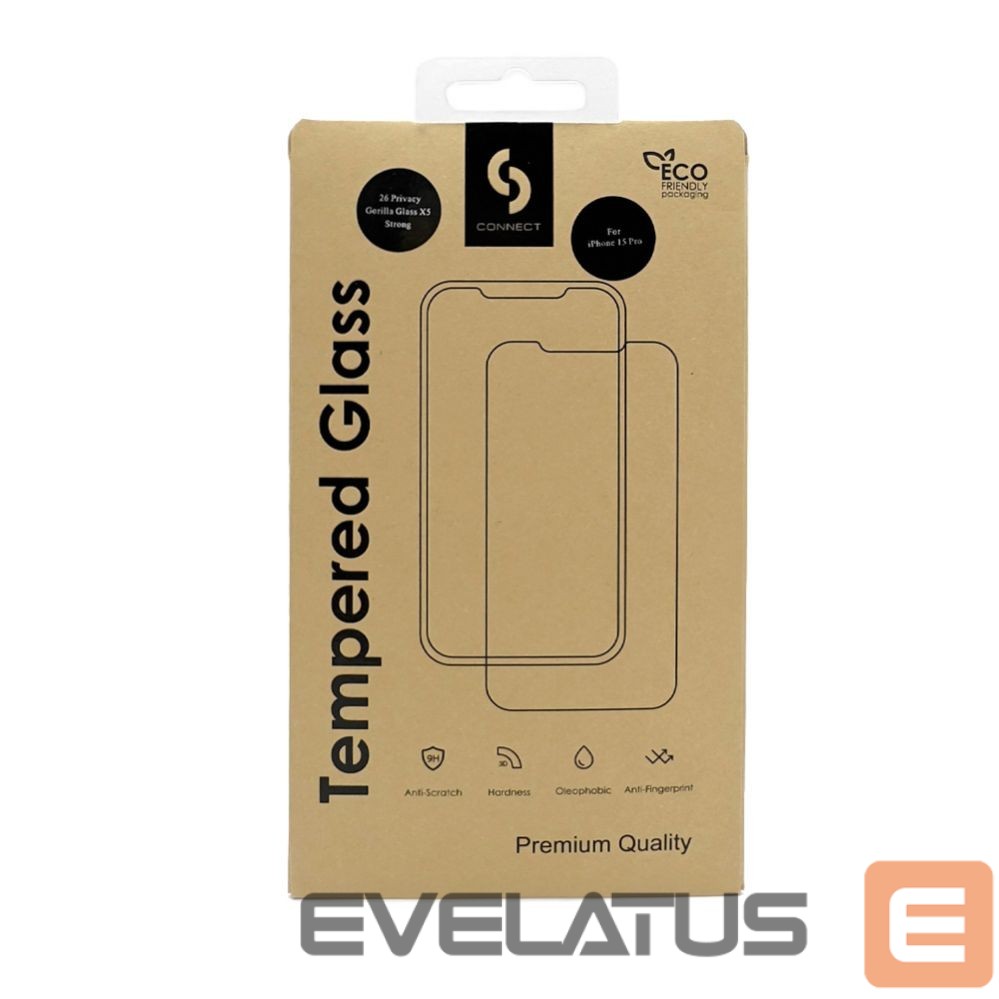 Aizsargstikls Connect Xiaomi 14 2.5D Full Cover Japan Glue Glass Anti-Static Stronger