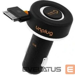 Auto lādētāji iLike  CCU1000IPH Compact iPod iPhone 4 4S 30Pin Fast 1A Car Charger with Rewind Cable Black
