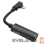 Parveidotājs Hoco  Dual Lightning Cable Audio Converter To Lightning Headset Plug + Lightning Charger Plug Juodas Black