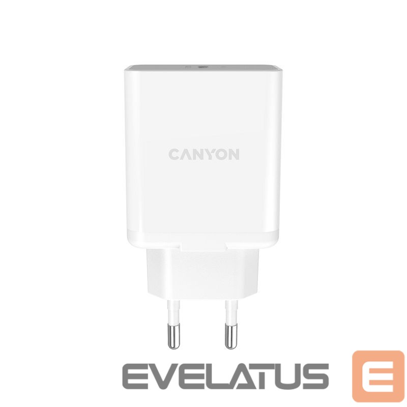 Adapteris Canyon Canon Wall charger H-20 With USB-C 20W White