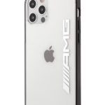 Aizmugurējais vāciņš AMG Apple iPhone 12/12 Pro 6.1' Mettalic Black Edges Case Transparent