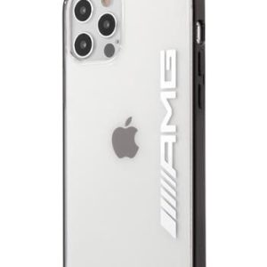 Aizmugurējais vāciņš AMG Apple iPhone 12/12 Pro 6.1' Mettalic Black Edges Case Transparent