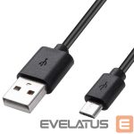 Kabelis Evelatus Universal Universal Micro USB Cable Bulk Black