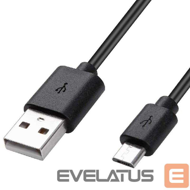 Kabelis Evelatus Universal Universal Micro USB Cable Bulk Black