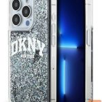 Aizmugurējais vāciņš DKNY Apple iPhone 15 Pro 6.1 hardcase Liquid Glitter Big Logo Black