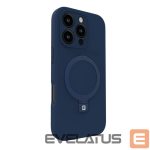 Aizmugurējais vāciņš Evelatus Apple iPhone 16 Pro Max Premium Magsafe with Stand Soft Touch Silicone Case Dark Blue