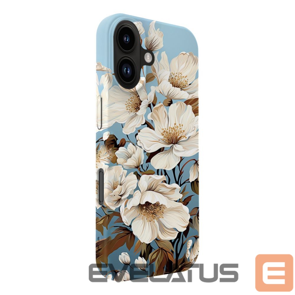 Aizmugurējais vāciņš Evelatus Apple iPhone 16 Slim Shell with Magsafe customized print design Flower Blue