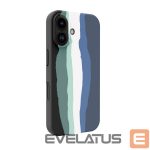 Aizmugurējais vāciņš Evelatus Apple iPhone 16 Multi-Colored Silicone Case With MagSafe Aura Blue