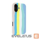 Aizmugurējais vāciņš Evelatus Apple iPhone 16 Multi-Colored Silicone Case With MagSafe Beige Cream
