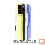 Aizmugurējais vāciņš Evelatus Apple iPhone 16 Pro Multi-Colored Silicone Case With MagSafe Ceramic White