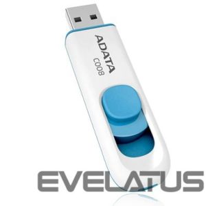 Zibatmiņa ADATA  C008 64 GB, USB 2.0, White/Blue 