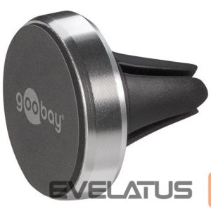 Auto turētājs Goobay  Magnetic mount Metal Slim Design for smartphones (35mm) 38685  Black/Silver 