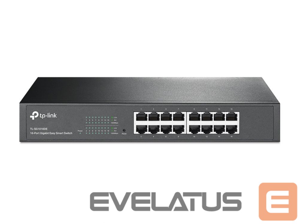 Serveru - Citi piederumi TP-Link Switch TL-SG1016DE Web Managed, Rackmountable, 1 Gbps (RJ-45) ports quantity 16