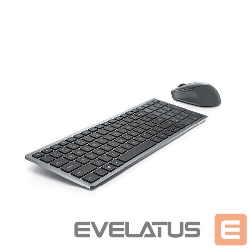 Datora tastatūra Dell Keyboard and Mouse KM7120W Keyboard and Mouse Set, Wireless, Batteries included, RU, Titan Gray