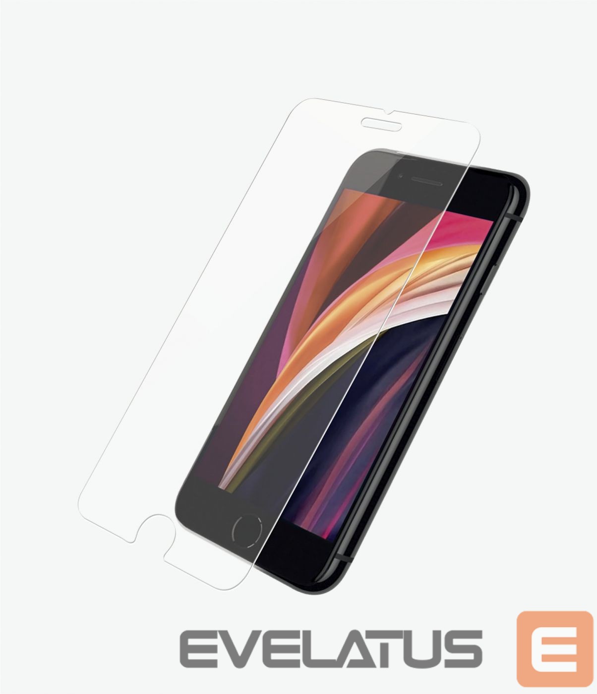 Aizmugurējais vāciņš PanzerGlass Screen Protector, Iphone 6/6s/7/8/SE (2020), Glass, Crystal Clear, Rounded edges