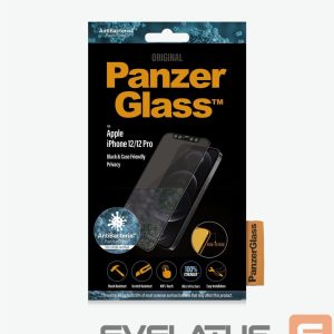 Aizmugurējais vāciņš PanzerGlass  For iPhone 12/12 Pro, Glass, Black, Privacy glass, 6.1 " 
