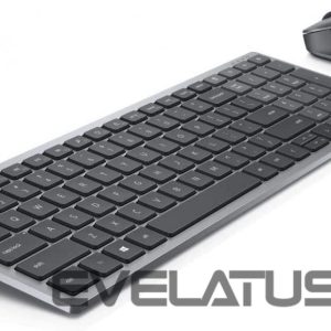 Datora tastatūra Dell  KM7120W Keyboard and Mouse Set, Wireless, Batteries included, EN/LT, Titan Gray 