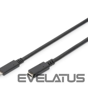 Kabelis Digitus  USB Type-C Extension Cable AK-300210-020-S USB Male 2.0 (Type C), USB Female 2.0 (Type C), Black, 2 m 