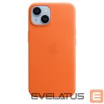 Aizmugurējais vāciņš Apple - iPhone 14 Leather Case with MagSafe Orange