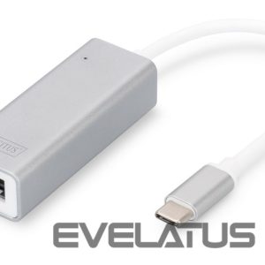 Kabelis Digitus  USB Type C 3.0 Gigabit Ethernet Adapter 10/100/1000 Mbps 	DN-3024 