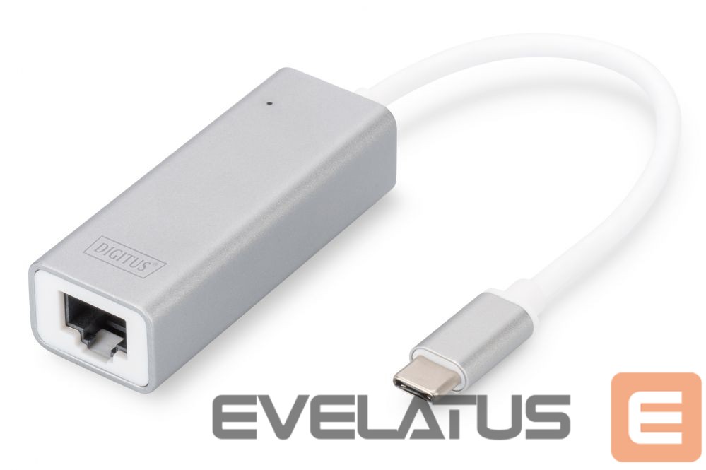 Kabelis Digitus USB Type C 3.0 Gigabit Ethernet Adapter 10/100/1000 Mbps DN-3024