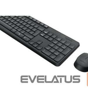 Datora tastatūra Logitech  MK235 Keyboard and Mouse Set, Wireless, Mouse included, Batteries included, US, Black, 475 g 
