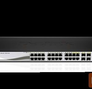 Serveru  - Citi piederumi D-link  DGS-1210-20, Gigabit Smart Switch with 16 10/100/1000Base-T ports and 4 Gigabit MiniGBIC (SFP) ports, 802.3x Flow Control, 802.3ad Link Aggregation, 802.1Q VLAN, 802.1p Priority Queues, Port mirroring,, Jumbo Frame support, 802.1D STP, ACL, LLDP, Cable Diagnostics, Auto Surveillance VLAN, Auto Voice VLAN, 