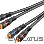 Kabelis Goobay  50032 Stereo RCA cable 2x RCA, double shielded, 1.5 m 