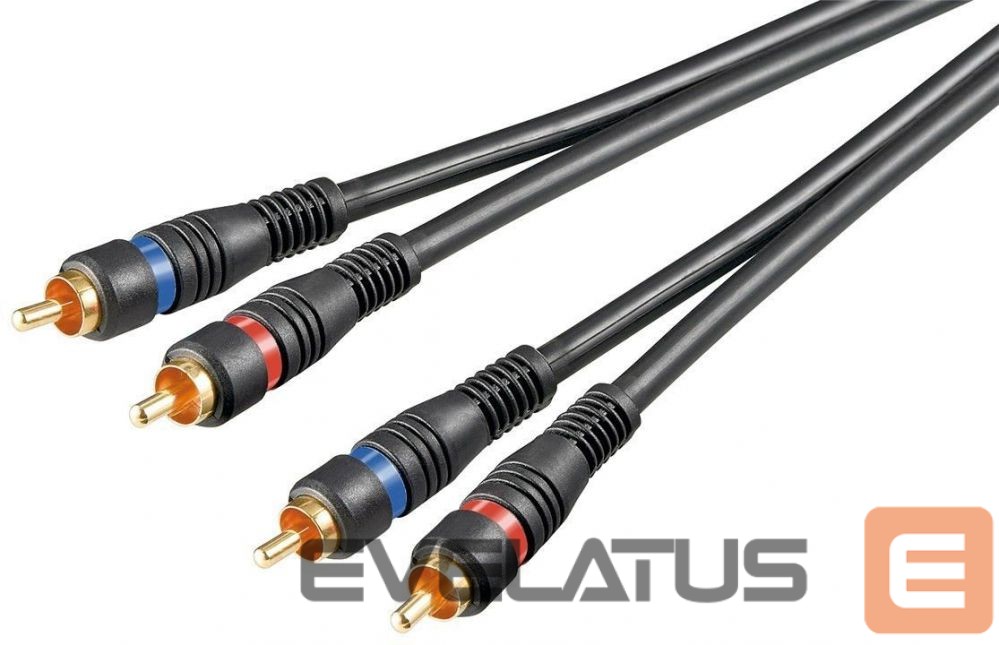 Kabelis Goobay 50032 Stereo RCA cable 2x RCA, double shielded, 1.5 m