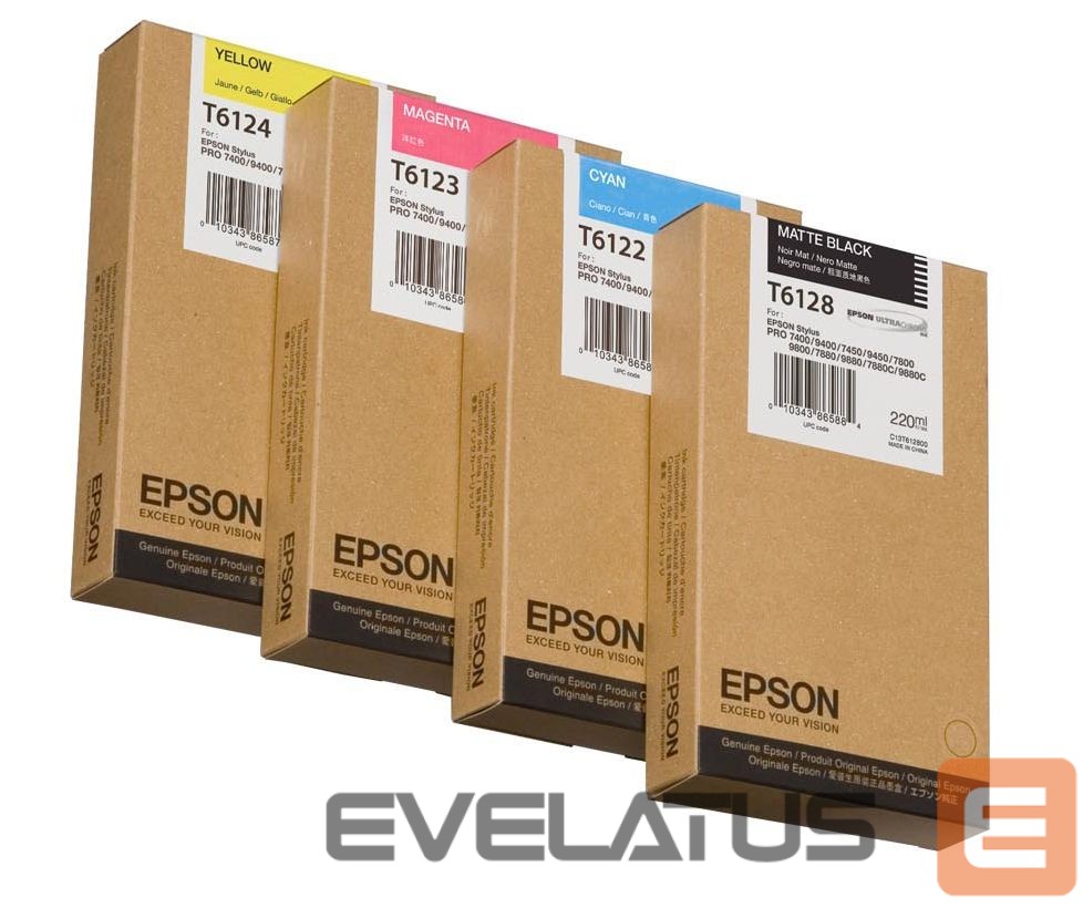 Aksesuāri un izejmateriāli EPSON T612200 Ink cartrige, Cyan, Singlepack, 220 ml