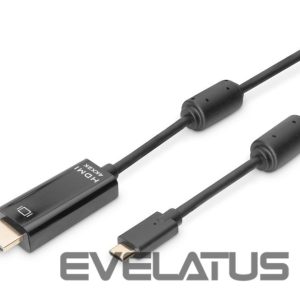 Kabelis Digitus  USB Type-C adapter cable, Type-C to HDMI A M/M, 2.0m, 4K/60Hz, 18GB, bl, gold 