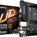 Pamatplate Intel procesorsiem Gigabyte  A520I AC Processor family AMD, Processor socket AM4, DDR4 DIMM, Memory slots 2, Number of SATA connectors 4, Chipset AMD A, Mini ITX 