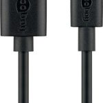 Kabelis Goobay  59122 USB 2.0 cable (USB-C  to USB A), black 