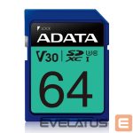 Atmiņas kartes ADATA  Premier Pro UHS-I SDXC 64 GB Flash memory class 10