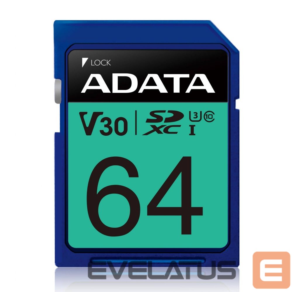Atmiņas kartes ADATA Premier Pro UHS-I SDXC 64 GB Flash memory class 10