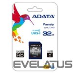 Atmiņas kartes ADATA  Premier 32 GB SDHC Flash memory class 10 No