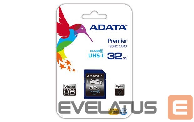 Atmiņas kartes ADATA Premier 32 GB SDHC Flash memory class 10 No