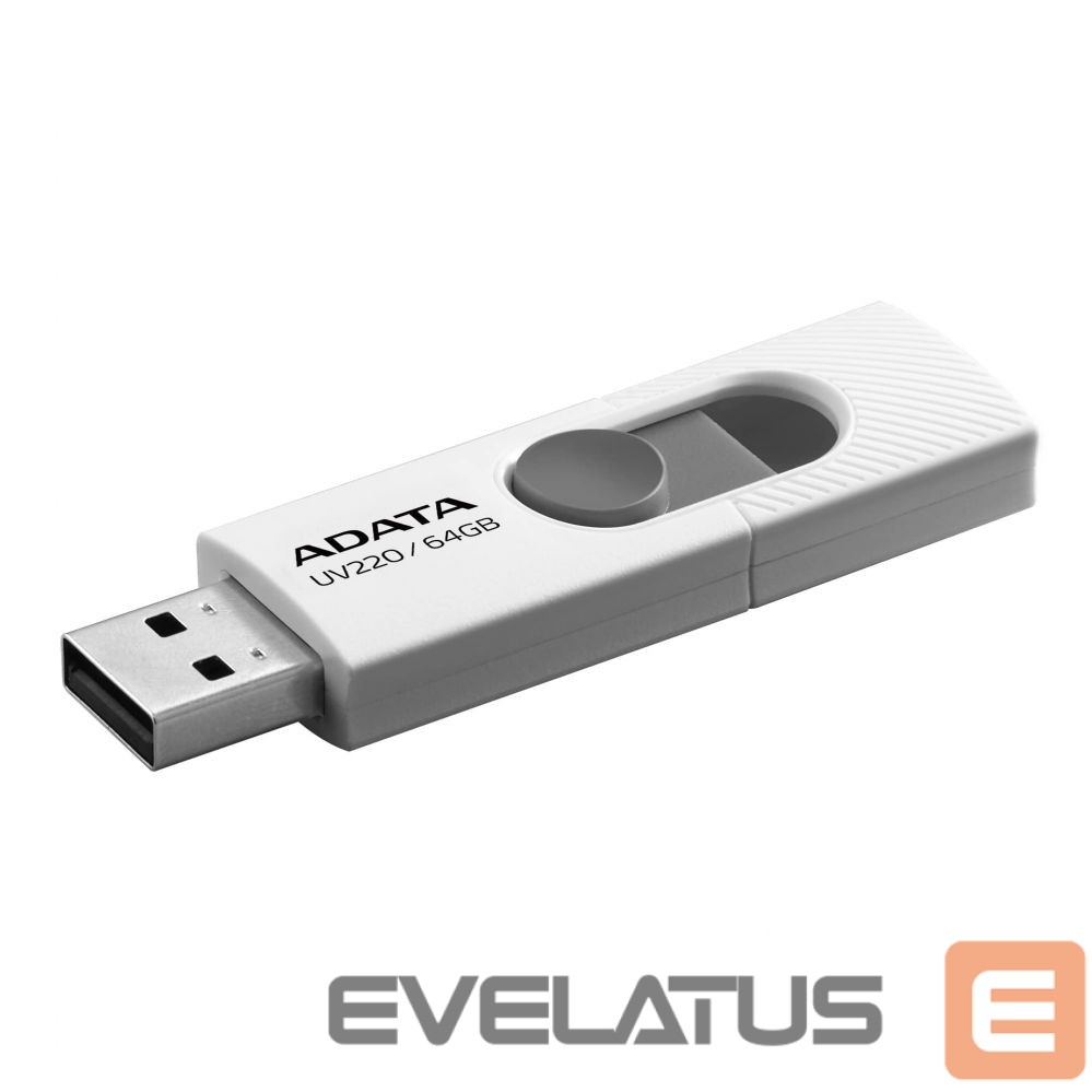 Zibatmiņa ADATA UV220 64 GB USB 2.0 White/Gray