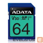 Cita datorprece ADATA  MEMORY SDXC 64GB V30/ASDX64GUI3V30S-R 