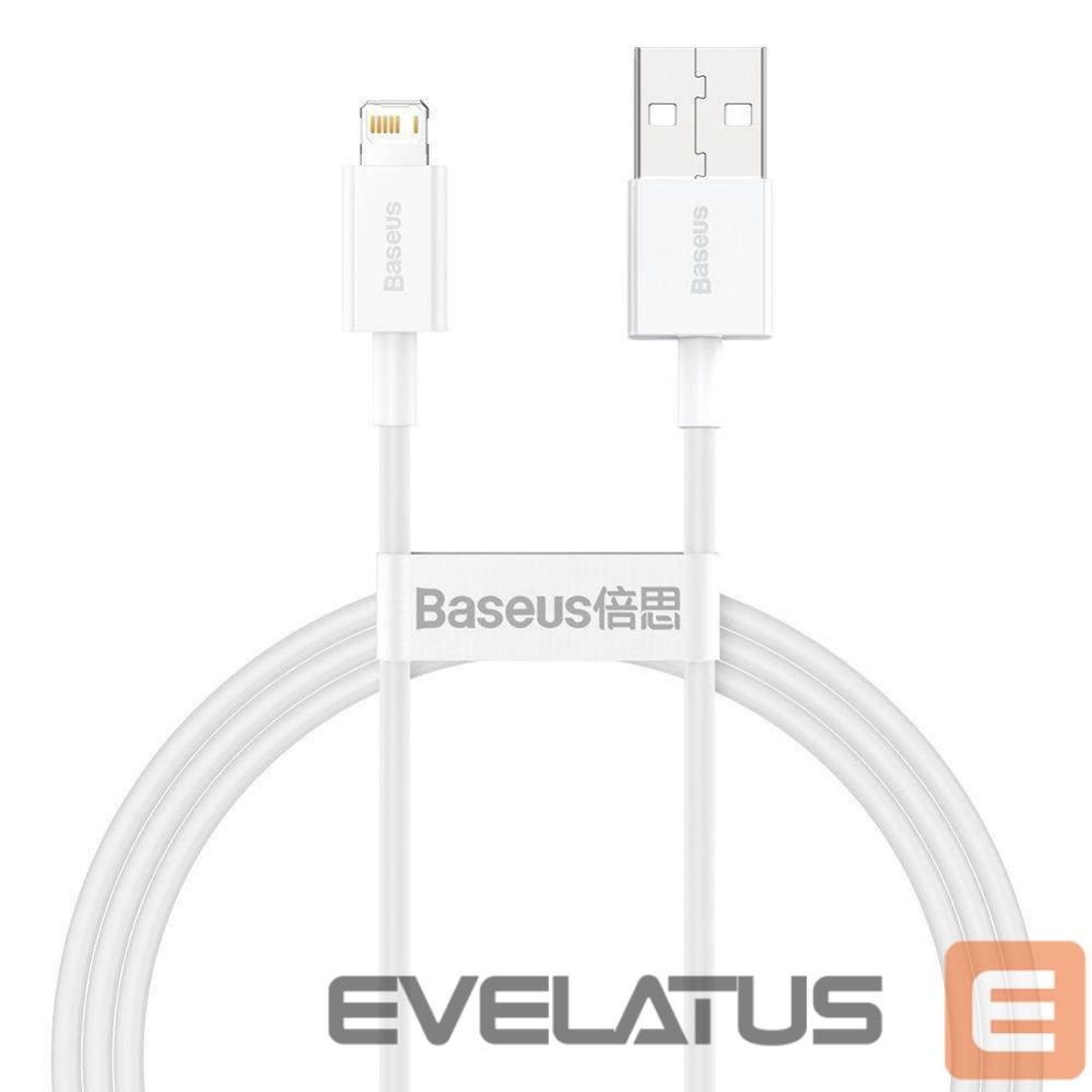 Kabelis Baseus CABLE LIGHTNING TO USB 1M/WHITE CALYS-A02