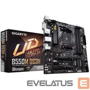 Pamatplate AMD procesorsiem Gigabyte  Mainboard||AMD B550|SAM4|Micro-ATX|Memory DDR4|Memory slots 4|1xPCI-Express 3.0 1x|1xPCI-Express 3.0 4x|1xPCI-Express 4.0 16x|2xM.2|1xDVI-D|1xHDMI|2xAudio-In|1xAudio-Out|4xUSB 2.0|4xUSB 3.2|1xPS/2|1xRJ45|B550MDS3H1.7 