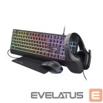 Datora tastatūra Trust  KEYBOARD +MOUSE GXT792 QUADROX/4-IN-1 BUNDLE ENG 25155 