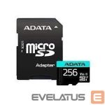 Cita datorprece ADATA  MEMORY MICRO SDXC 256GB W/AD./AUSDX256GUI3V30SA2-RA1 