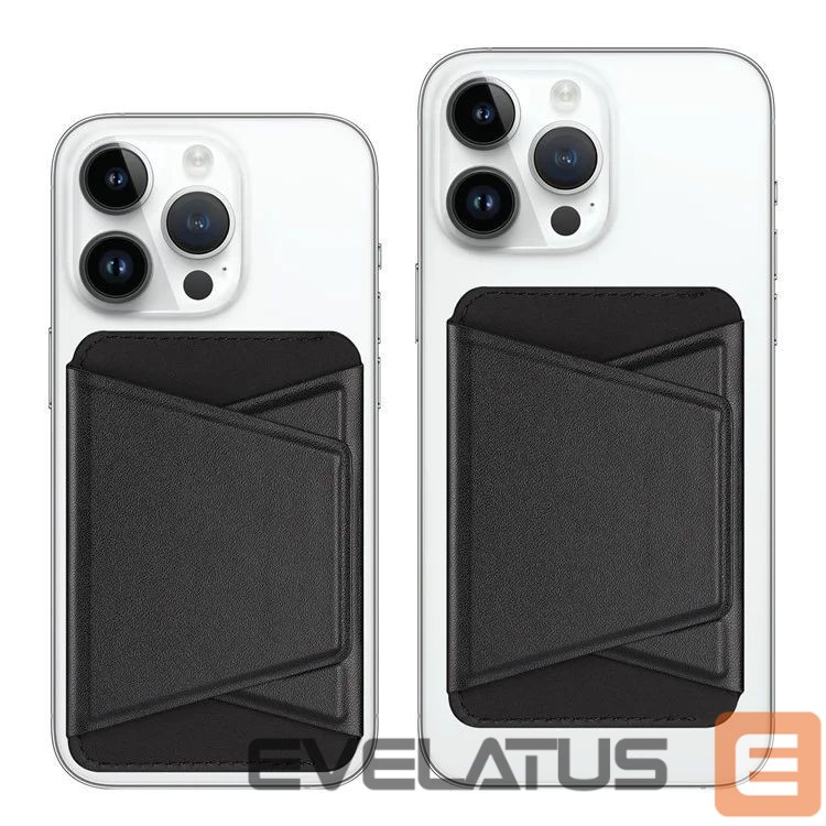 Maciņš universāla kabata Dux Ducis - Magnetic PU Leather Wallet Stand Black
