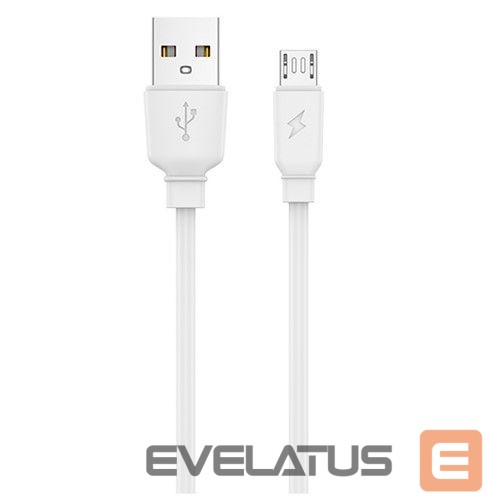 Kabelis Jellico B15 Durable-Soft Universal Micro USB to USB Data & Fast 3.1A Charger Cable 1m White